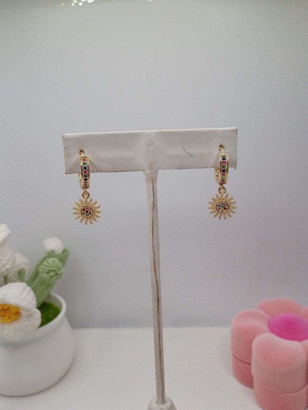 Sun Hoop Earrings